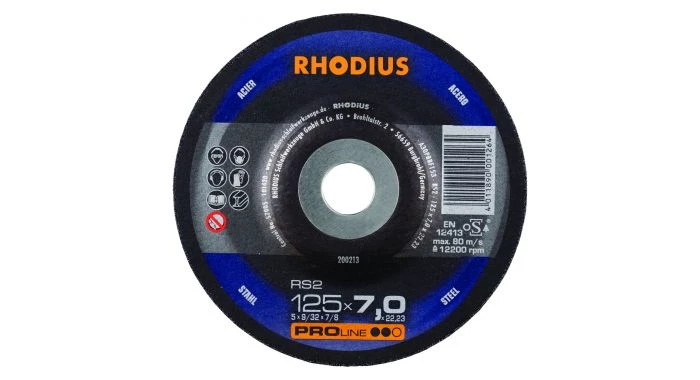 Rhodius 200213 RS2 - Meule à ébarber - 125 x 7,0 x 22,23 - 125 mm - 200213
