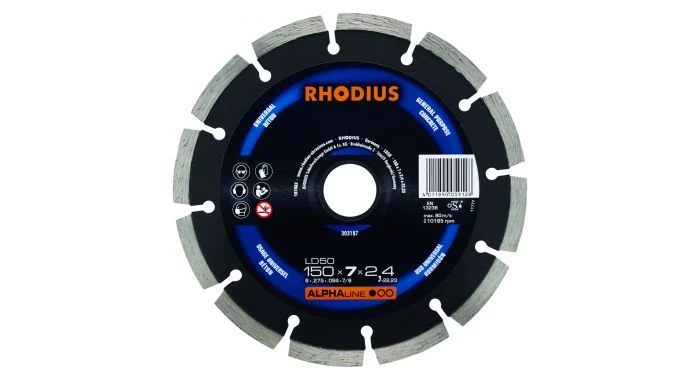 Rhodius 303187 LD50 - Disque de tronçonnage diamant - 150 x 10,0 x 2,4 x 22,23 - 150 mm - 303187