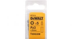 DeWalt DT7213 Embouts torsion - Pz3 (5pcs) - DT7213-QZ