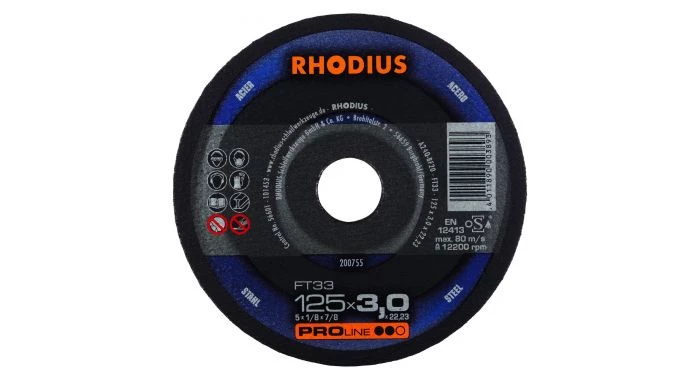 Rhodius 200755 FT33 - Disque de tronçonnage manuel - 125 x 3,0 x 22,23 - 125 mm - 200755