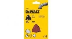 DeWalt DT3092 Feuilles abrasive pour ponceuse Delta - K80 - 93mm (10pce.) - DT3092-QZ