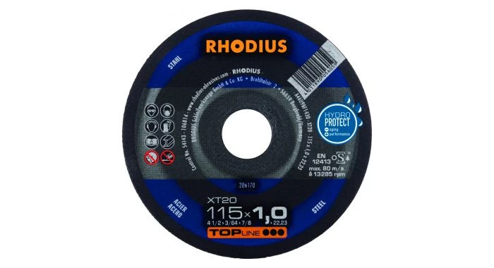 Rhodius 206170 XT20 - Disque de tronçonnage extra-fin - 115 x 1,0 x 22,23 - 115 mm - 206170