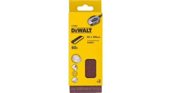 Dewalt DT3661 Bande de ponçage - G60 - 356x64mm (3pce.) - DT3661-QZ