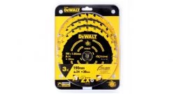 DeWalt DT10399 Construction Jeu de lames de scie circulaire - 190 x 30 x 24T (3 pièces) - Bois - DT10399-QZ
