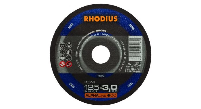 Rhodius 200543 KSM - Disque de tronçonnage manuel - 125 x 3,0 x 22,23 - 125 mm - 200543