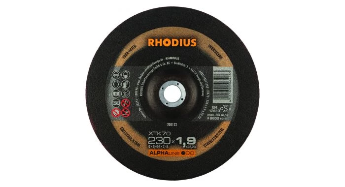 Rhodius 208122 XTK70 - Disque de tronçonnage extra-fin - 230 x 1,9 x 22,23 - 230 mm