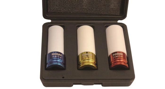 Rodac RA8681 - Jeu de douilles à parois minces - 17/19/21mm - 1/2"