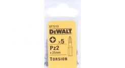 DeWalt DT7212 Embouts Torsion - Pz2 (5pcs) - DT7212-QZ